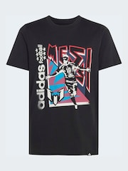 adidas Black Messi Graphic T-Shirt - Image 1 of 5