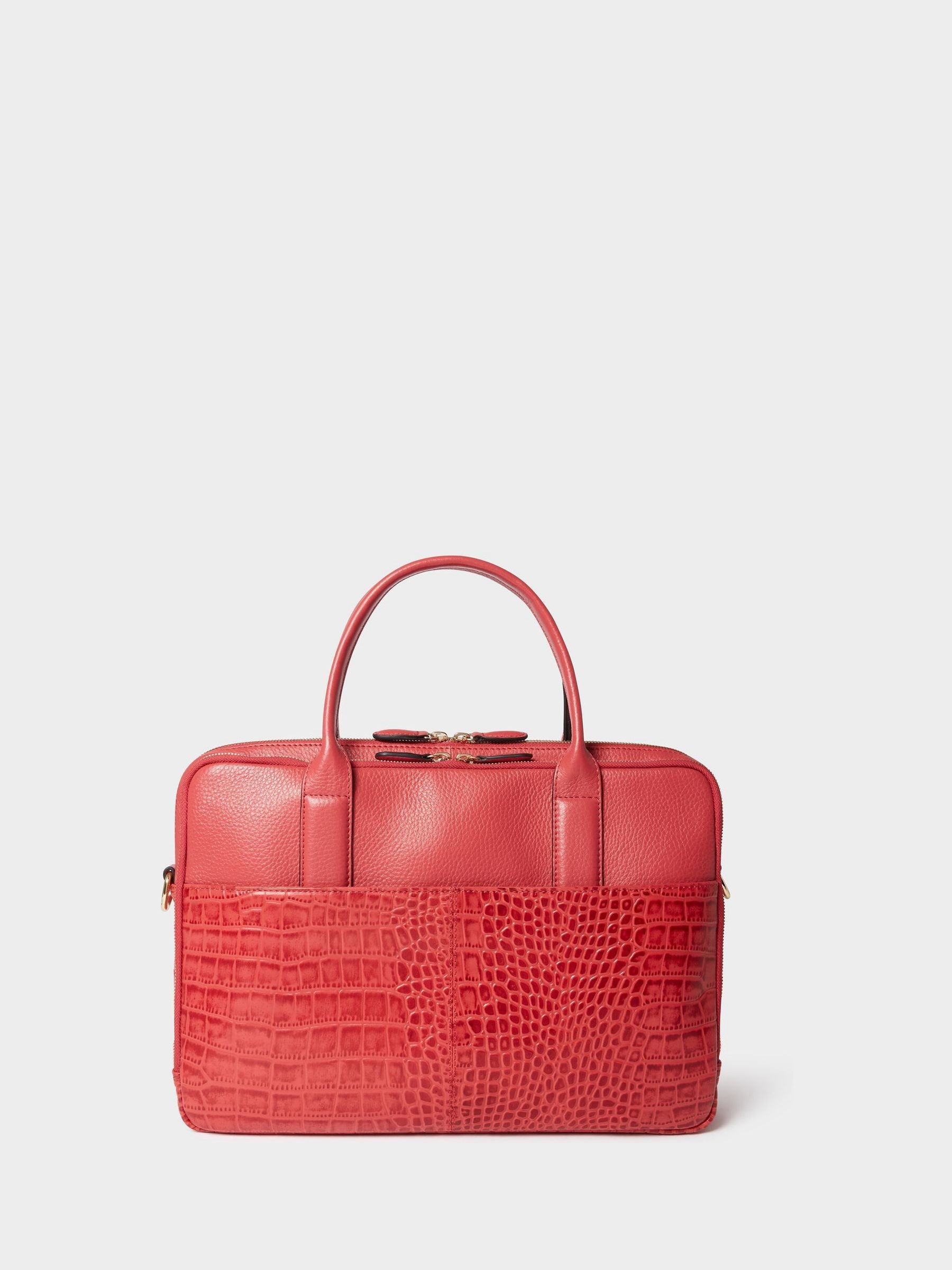 Buy Osprey London Red The Kellie Leather Laptop Bag from the Next