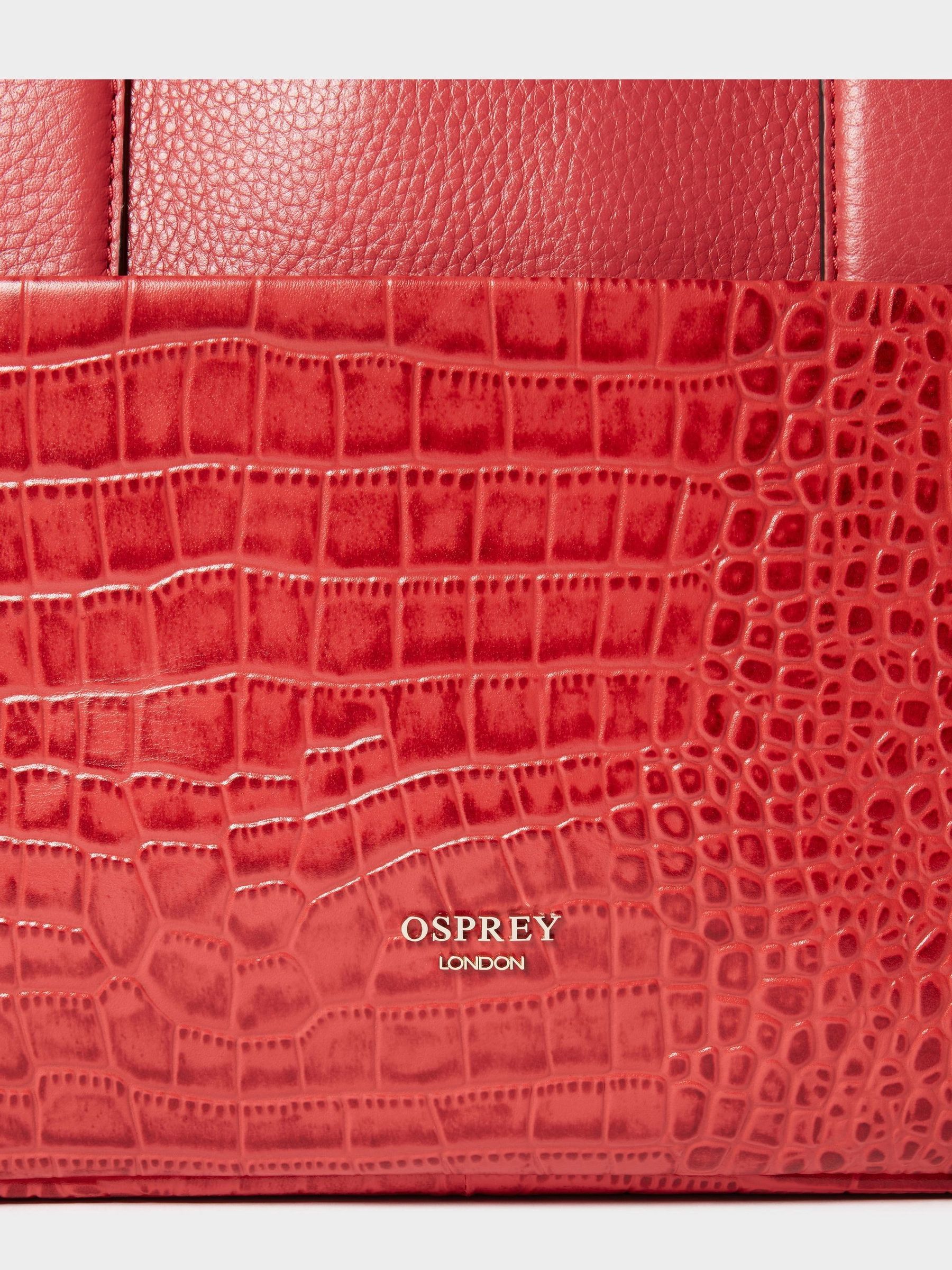Buy Osprey London Red The Kellie Leather Laptop Bag from the Next