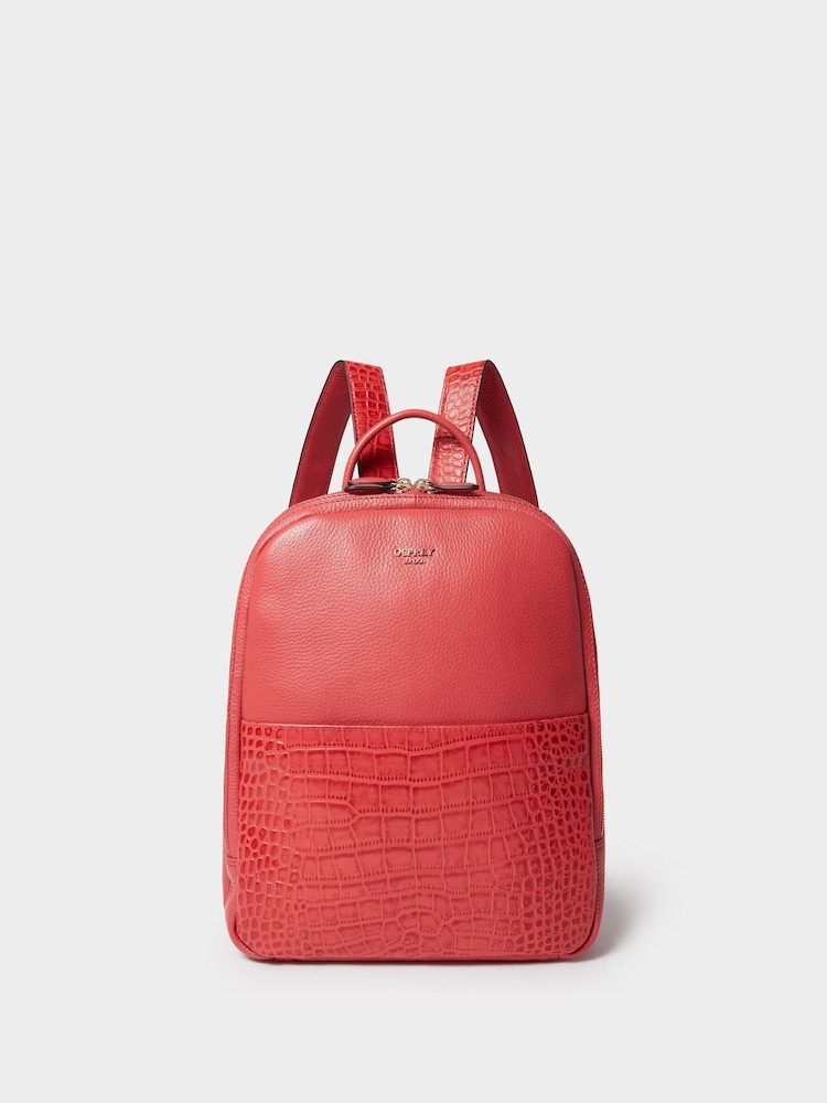 Osprey London Red The Kellie Leather Backpack - Image 1 of 5 Osprey London Red The Kellie Leather Backpack - Image 1 of 5