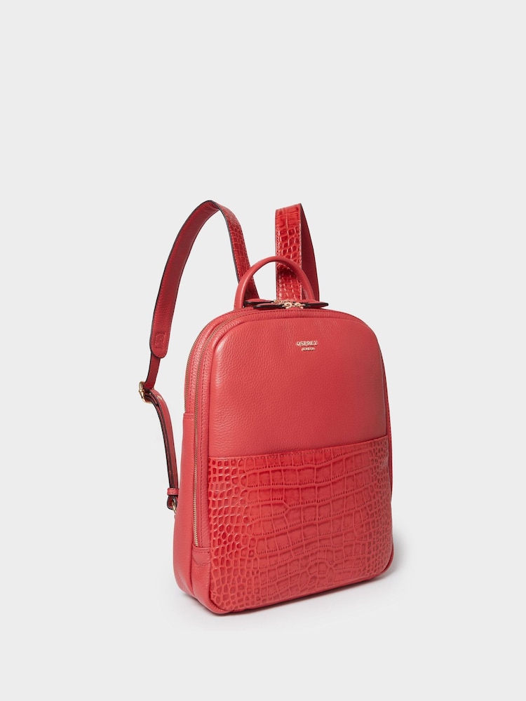 Osprey London Red The Kellie Leather Backpack - Image 2 of 5 Osprey London Red The Kellie Leather Backpack - Image 2 of 5