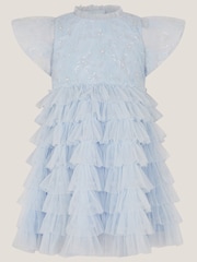 Monsoon Blue Shikha Embellished Frill Dress - Image 2 of 4