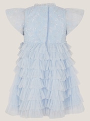 Monsoon Blue Shikha Embellished Frill Dress - Image 3 of 4