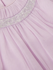 Monsoon Nessa Sparkle Collar Waterfall Dress - Imaginea 4 din 4