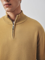 Ochre Yellow Quarter Zip Jumper - Image 5 of 5