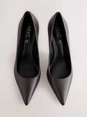 Chocolate Brown Leather Mid Court Shoes - Image 2 of 5