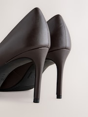 Chocolate Brown Leather Mid Court Shoes - Image 5 of 5