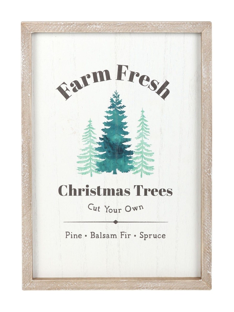 Something Different White Farm Fresh Christmas Trees Framed Wall Art Print - Image 2 of 4 Something Different White Farm Fresh Christmas Trees Framed Wall Art Print - Image 2 of 4