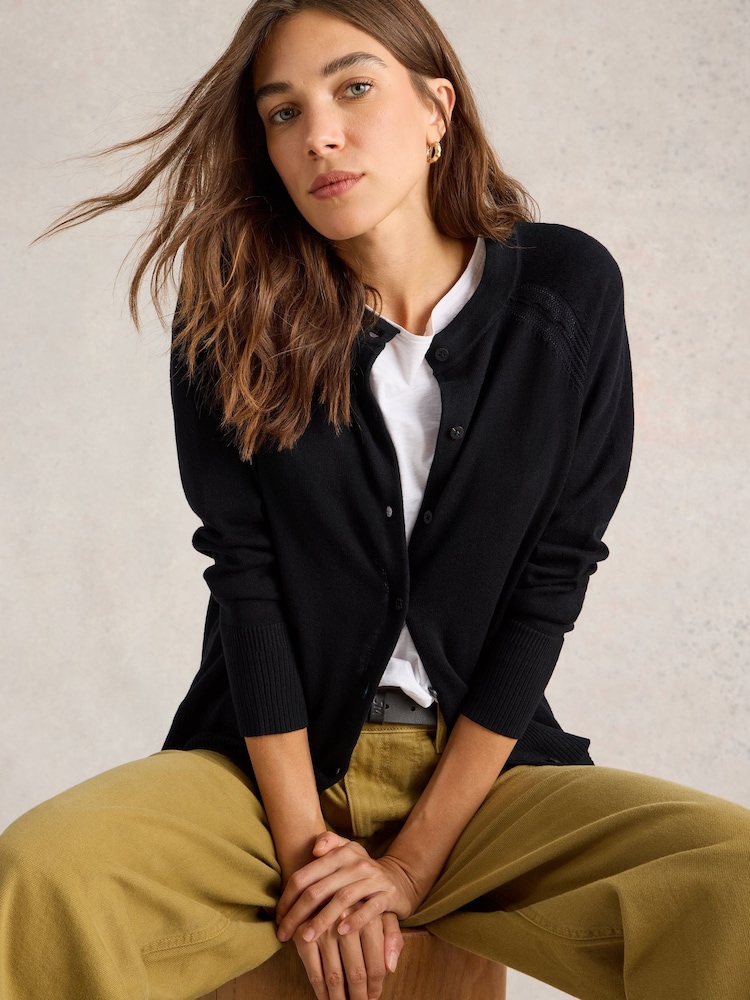 White Stuff Black Lulu Cardigan - Image 2 of 6 White Stuff Black Lulu Cardigan - Image 2 of 6
