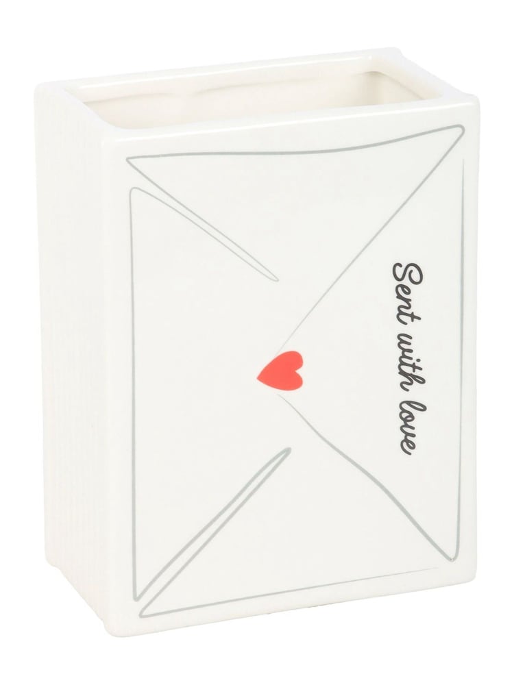 Something Different White Love Letter Valentine's Day Flower Vase - Image 2 of 4 Something Different White Love Letter Valentine's Day Flower Vase - Image 2 of 4