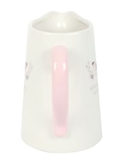 Something Different White Butterfly Print Ceramic Flower Jug - Image 3 of 4