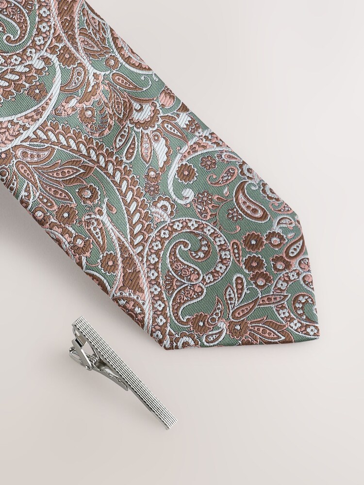 Green Paisley Tie - Image 2 of 3
