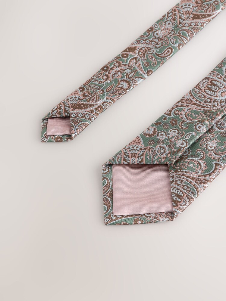 Green Paisley Tie - Image 3 of 3