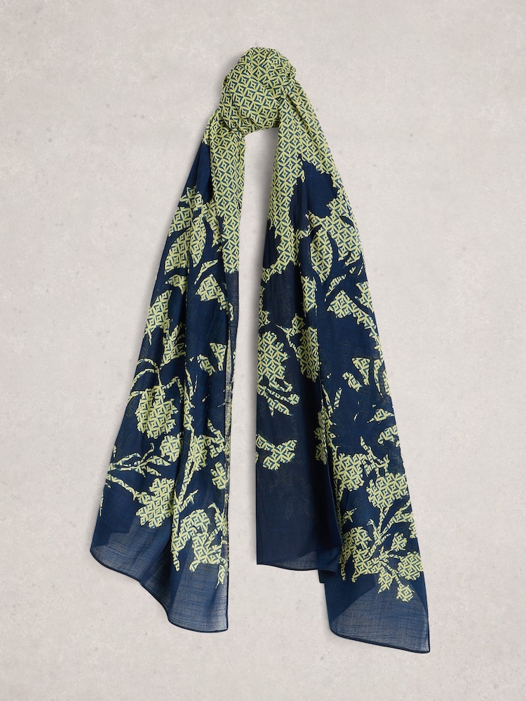 White Stuff Green Callie Printed Scarf - Image 1 of 3 White Stuff Green Callie Printed Scarf - Image 1 of 3