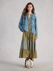 White Stuff Blue Demi Utility Denim Jacket - Image 3 of 6