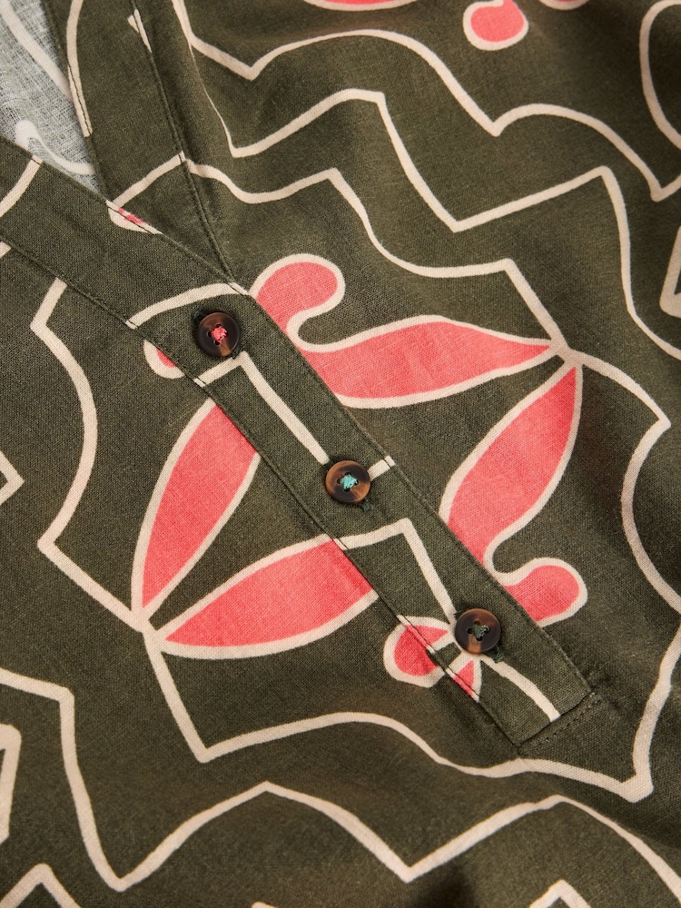 White Stuff Green Tobi Linen Blend Dress - Image 6 of 6 White Stuff Green Tobi Linen Blend Dress - Image 6 of 6