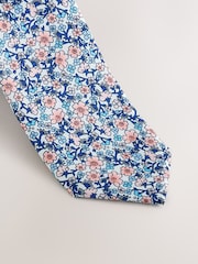 White Ditsy Tie and Pocket Square Set - Image 2 of 4