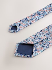 White Ditsy Tie and Pocket Square Set - Image 3 of 4