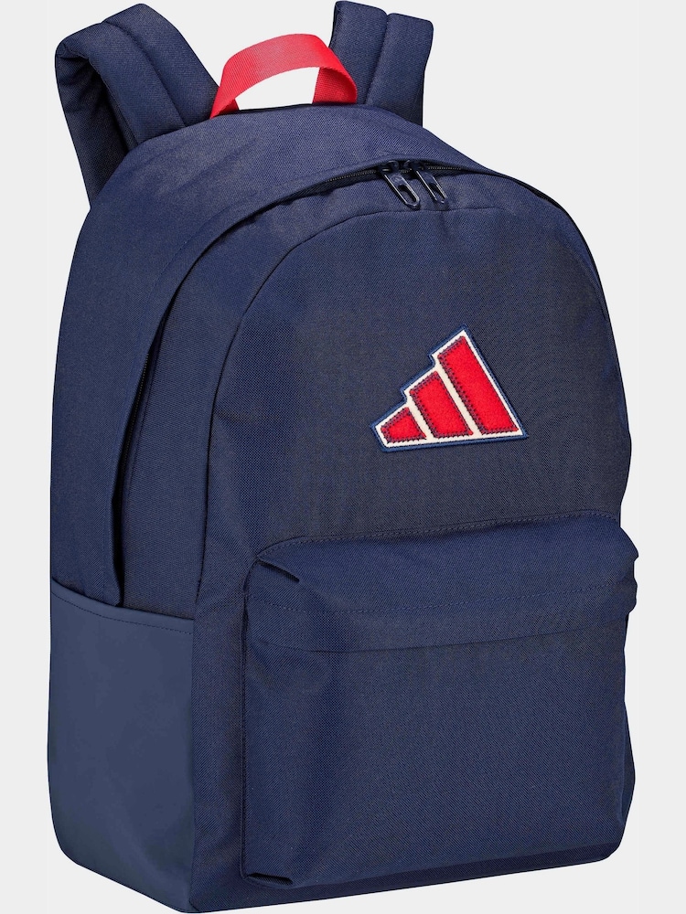adidas Dark Blue Essentials Logo Backpack - Image 1 of 1
