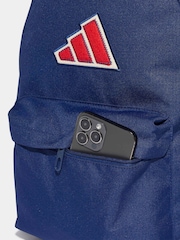 adidas Dark Blue Essentials Logo Backpack - Image 5 of 6