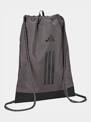 adidas Charcoal Grey 3 Stripe Gymsack - Image 1 of 1
