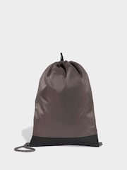 adidas Charcoal Grey 3 Stripe Gymsack - Image 2 of 4