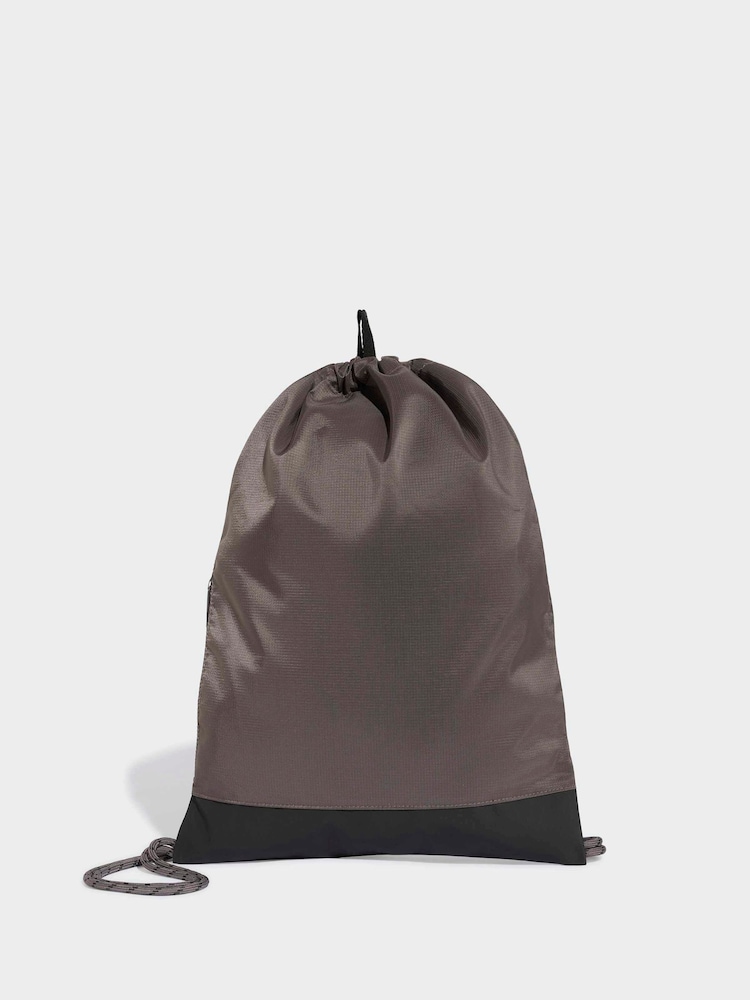 adidas Charcoal Grey 3 Stripe Gymsack - Image 2 of 4
