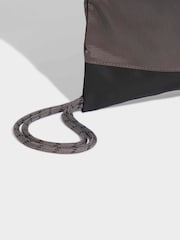 adidas Charcoal Grey 3 Stripe Gymsack - Image 4 of 4