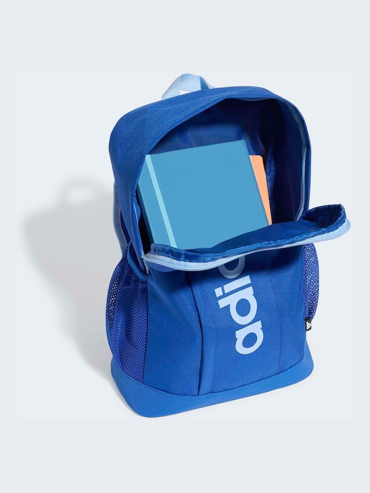 Bleu - adidas Kids Linear Backpack - Image 2 sur 6