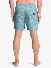 Billabong Blue Vacay 14" Palm Tree Logo Swim Shorts - Image 3 of 5