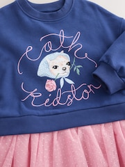 Navy Cath Kidston Sweat Mesh Dress (3mths-7yrs) - Image 8 of 9