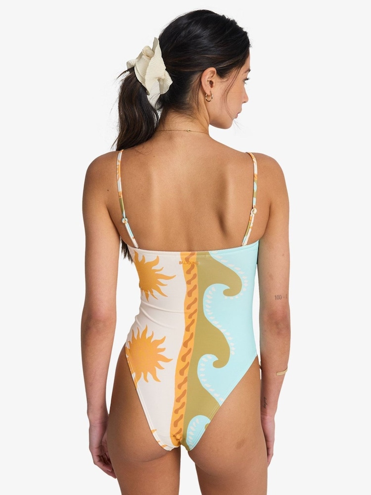 Billabong Natural Sunblind Tully Strapless Wave Swimsuit - Image 2 of 6 Billabong Natural Sunblind Tully Strapless Wave Swimsuit - Image 2 of 6