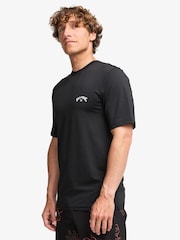 Billabong Black Arch Wave Short Sleeve Logo Rash Vest T-Shirt - Image 2 of 4