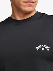 Billabong Black Arch Wave Short Sleeve Logo Rash Vest T-Shirt - Image 4 of 4