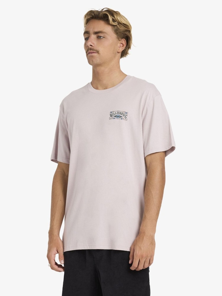 Billabong Heritage Arch Premium Backprint Graphic Short Sleeve Logo Black T-Shirt - Image 1 of 6