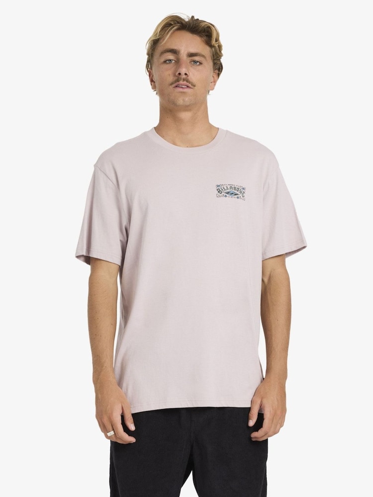 Billabong Heritage Arch Premium Backprint Graphic Short Sleeve Logo Black T-Shirt - Image 2 of 6