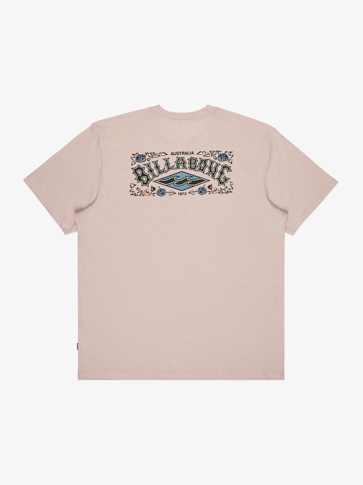 Billabong Heritage Arch Premium Backprint Graphic Short Sleeve Logo Black T-Shirt - Image 6 of 6