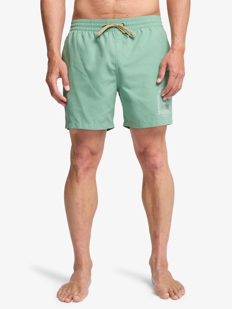 Billabong Green Foundation Graphic Logo Swim Shorts - Image 1 de 4