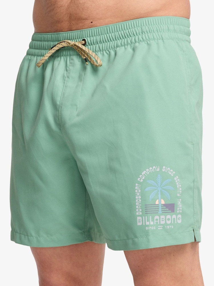 Billabong Green Foundation Graphic Logo Swim Shorts - Image 4 de 4