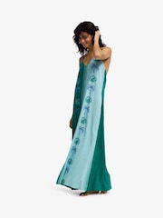 Billabong Blue Gypsy Colorblock Halterneck Dress - Image 2 of 4