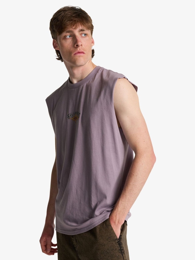 Billabong Purple Logo Muscle Tank Top - Image 1 of 6 Billabong Purple Logo Muscle Tank Top - Image 1 of 6