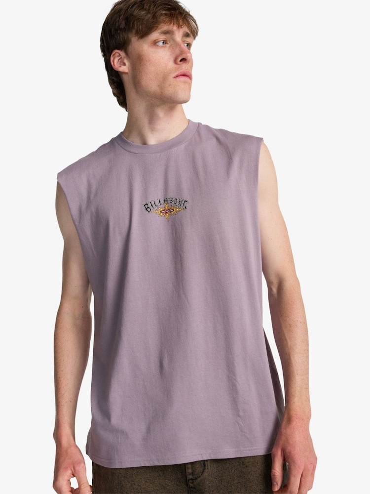 Billabong Purple Logo Muscle Tank Top - Image 2 of 6 Billabong Purple Logo Muscle Tank Top - Image 2 of 6