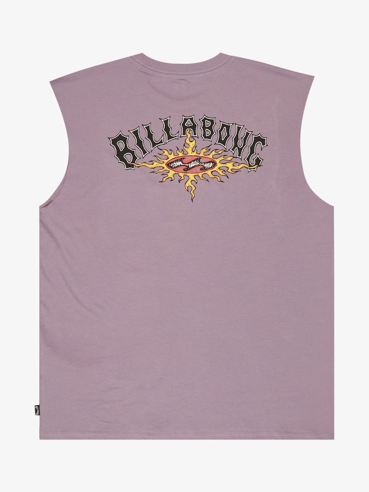 Billabong Purple Logo Muscle Tank Top - Image 6 of 6 Billabong Purple Logo Muscle Tank Top - Image 6 of 6