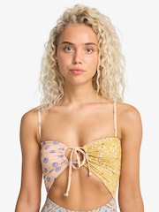 Billabong Soul Stoke Paisley Strapless Cut Out White Swimsuit - Image 4 of 4