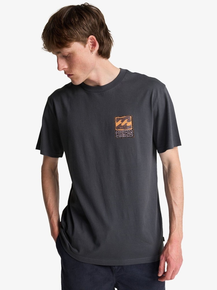 Billabong Blue Stamp Backprint Graphic Logo Short Sleeve T-Shirt - Image 1 of 4