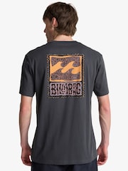 Billabong Blue Stamp Backprint Graphic Logo Short Sleeve T-Shirt - Image 3 of 4