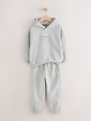Grey Back Print Relaxed Fit Heavy Weight Hoody Jogger Set (3-16yrs) - Image 2 of 5