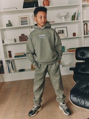 Soft Green Back Print Relaxed Fit Heavy Weight Hoody Jogger Set (3-16yrs) - Image 1 of 4