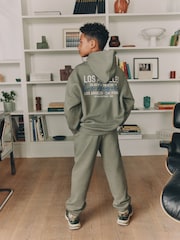 Soft Green Back Print Relaxed Fit Heavy Weight Hoody Jogger Set (3-16yrs) - Image 4 of 4