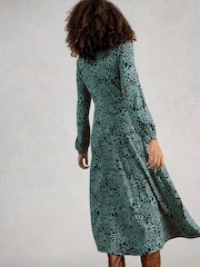 White Stuff Blue Megan Jersey Dress - Image 2 of 6